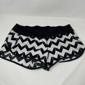lululemon athletica Black & White Zigzag Running Shorts